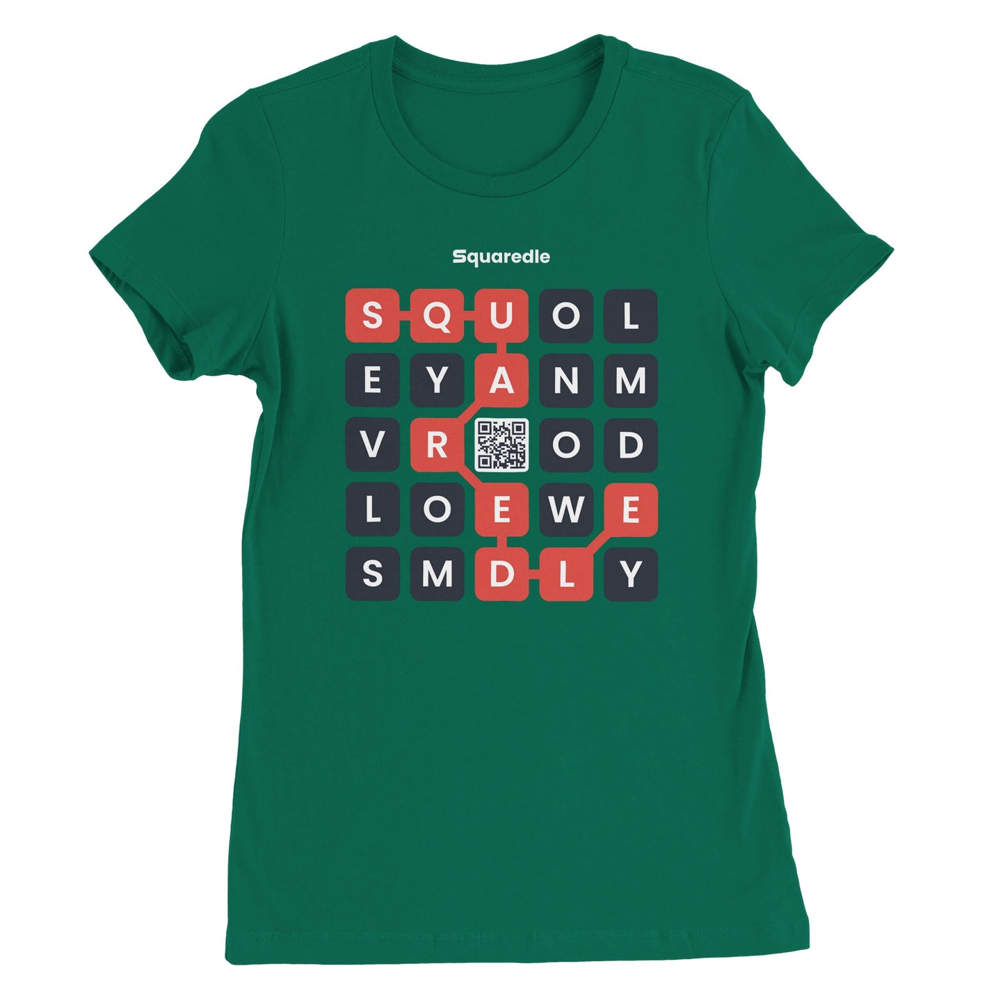 Squaredle QR Women's Premium Crewneck Tee