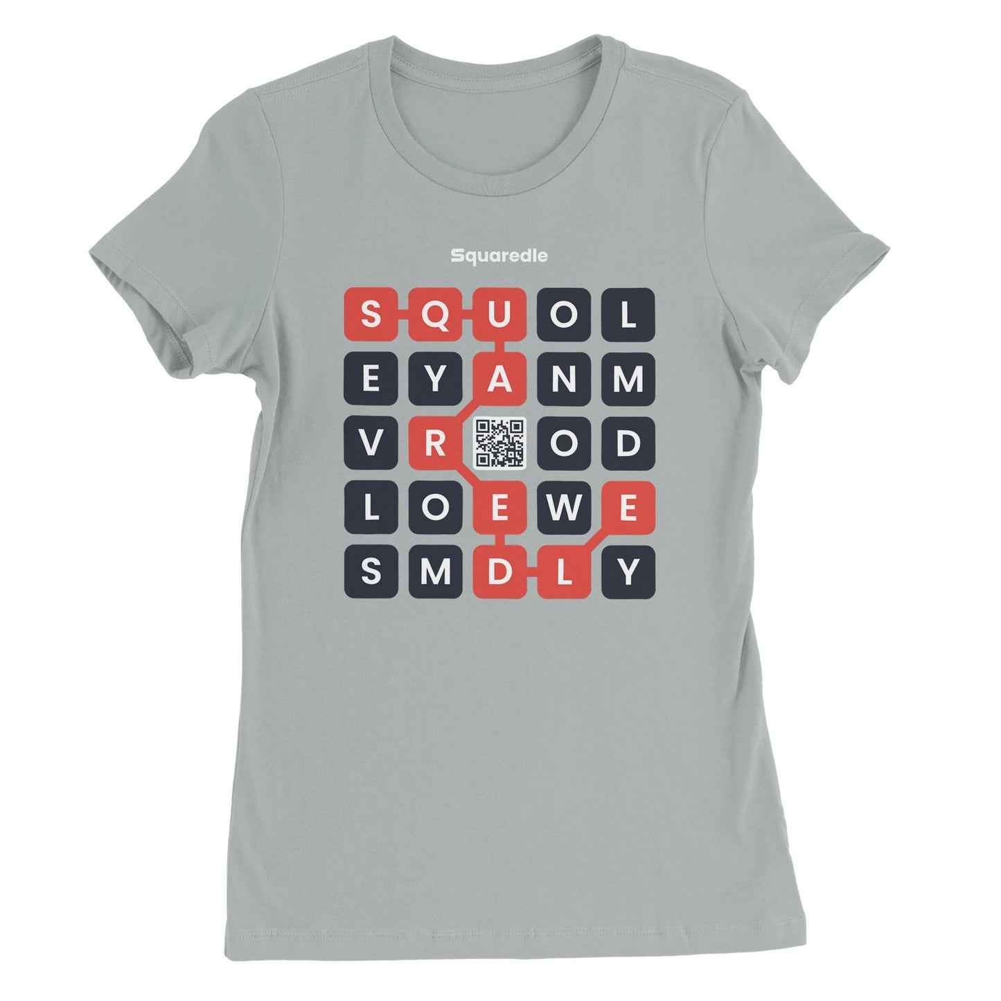Squaredle QR Women's Premium Crewneck Tee