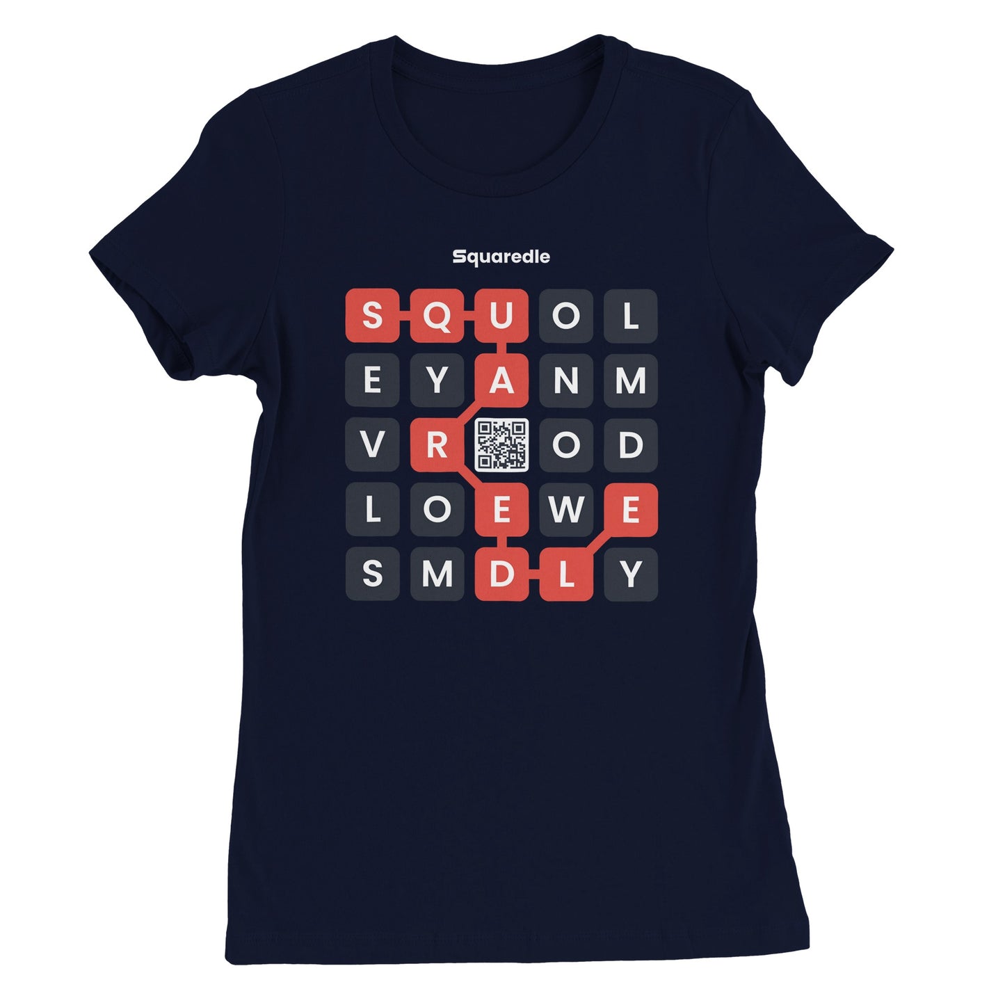Squaredle QR Women's Premium Crewneck Tee