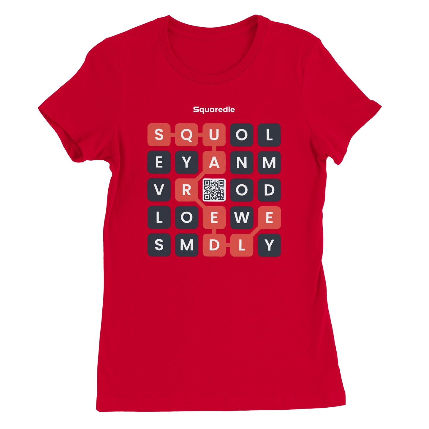 Squaredle QR Women's Premium Crewneck Tee