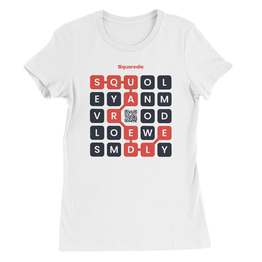 Squaredle QR Women's Premium Crewneck Tee