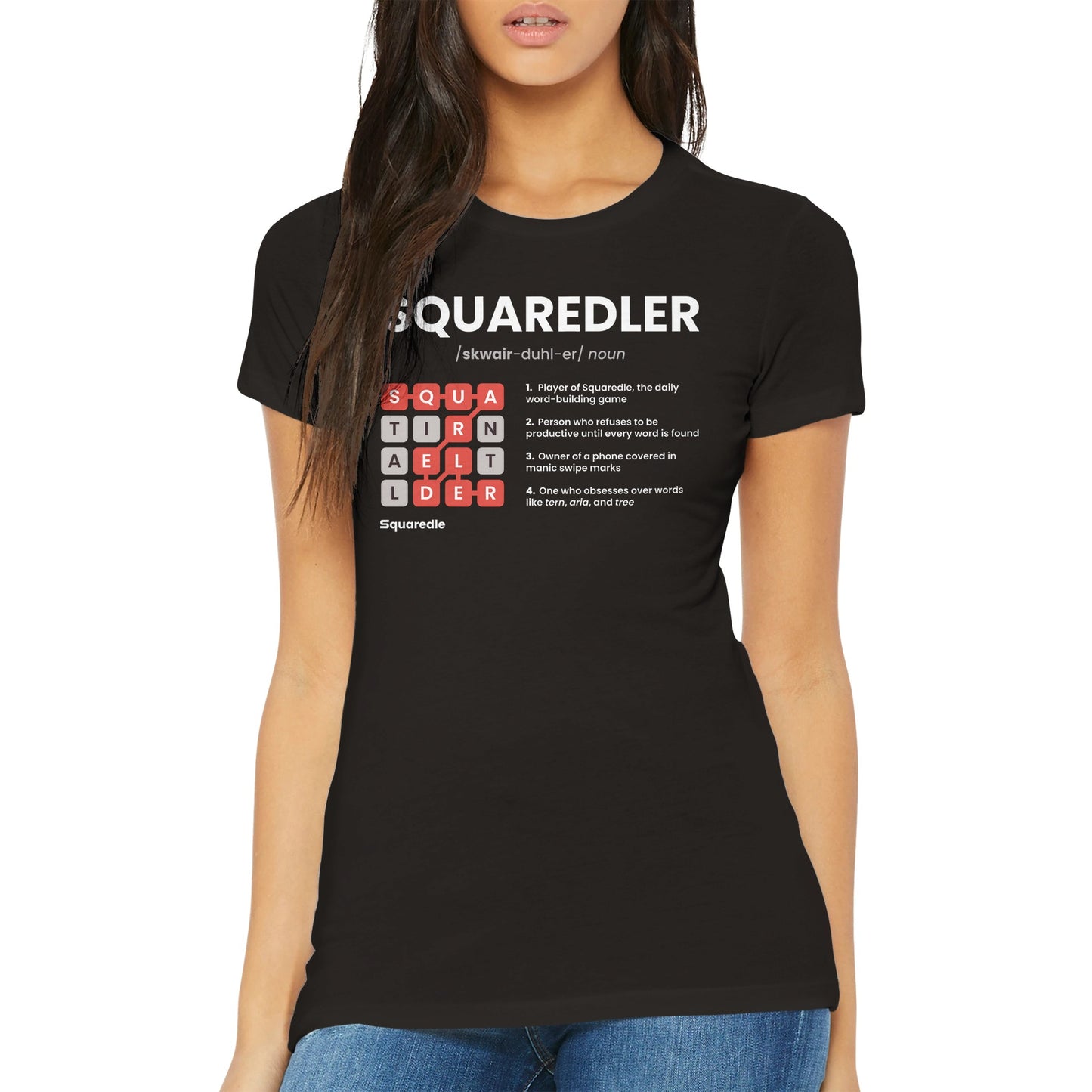 SQUAREDLER Definition Women's Premium Crewneck Tee