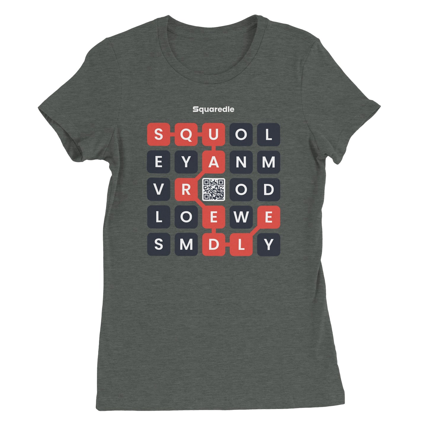 Squaredle QR Women's Premium Crewneck Tee