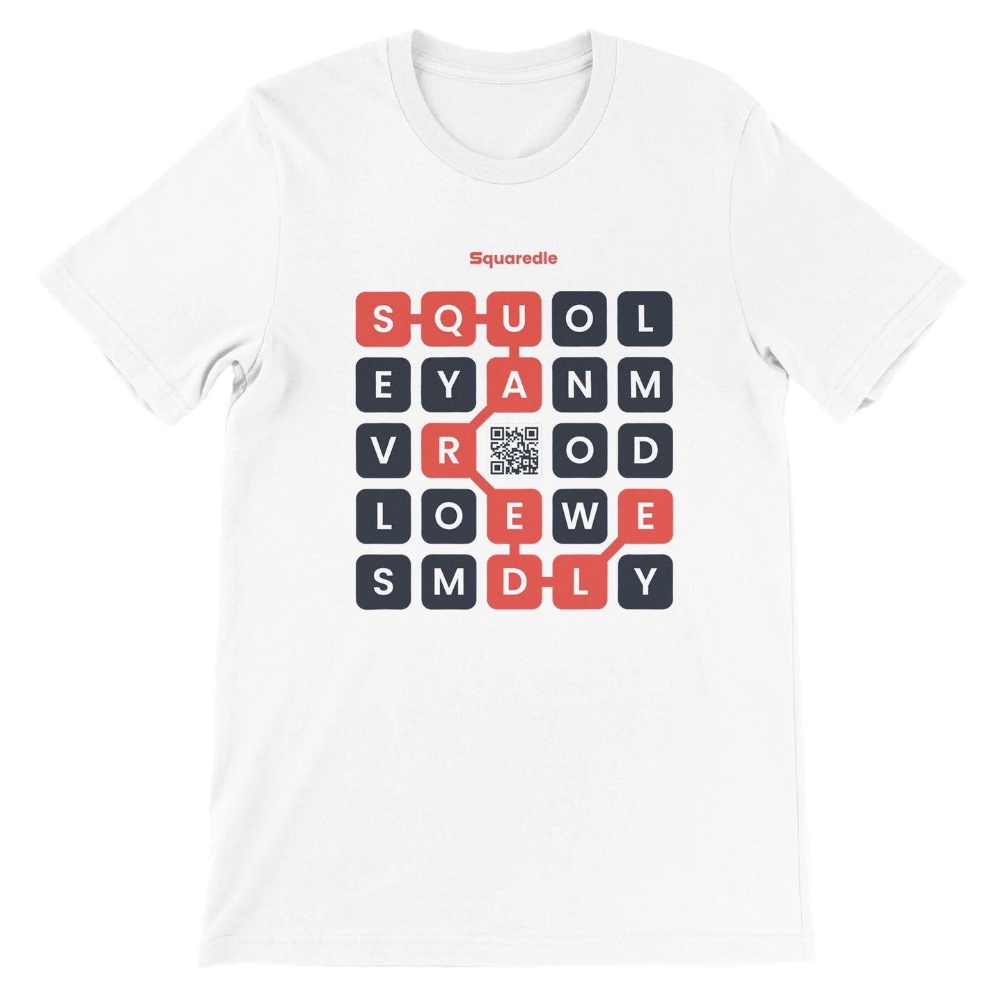 Squaredle QR Premium Crewneck Tee